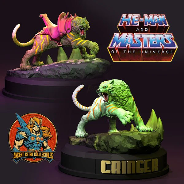 Cringer Battle cat from He-Man STL 3d printing collectibles by CG Pyro fanarts 3D Print Model .c4d .max .obj .3ds .fbx .stl .blend 