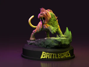 Cringer Battle cat from He-Man STL 3d printing collectibles by CG Pyro fanarts 3D Print Model