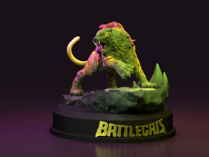 Cringer Battle cat from He-Man STL 3d printing collectibles by CG Pyro fanarts 3D Print Model