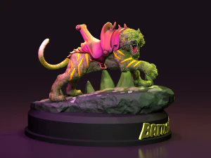 Cringer Battle cat from He-Man STL 3d printing collectibles by CG Pyro fanarts 3D Print Model