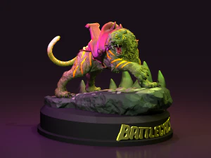 Боевой кот Крингер из коллекционных предметов He-Man STL для 3D-печати от фанатов CG Pyro 3D Принт Модель