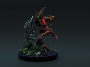 Grifter from Wild CATS by Jim Lee comics STL files for 3d printing fanart by CG Pyro collectibles 3D Принт Модель