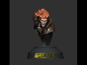 Grifter from Wild CATS by Jim Lee comics STL files for 3d printing fanart by CG Pyro collectibles 3D Принт Модель