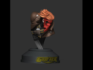Grifter from Wild CATS by Jim Lee comics STL files for 3d printing fanart by CG Pyro collectibles 3D Принт Модель