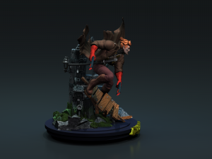 Grifter from Wild CATS by Jim Lee comics STL files for 3d printing fanart by CG Pyro collectibles 3D Принт Модель