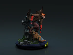 Grifter from Wild CATS by Jim Lee comics STL files for 3d printing fanart by CG Pyro collectibles 3D Print Model