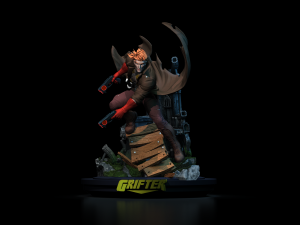 Grifter from Wild CATS by Jim Lee comics STL files for 3d printing fanart by CG Pyro collectibles 3D Принт Модель