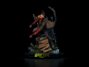 Grifter from Wild CATS by Jim Lee comics STL files for 3d printing fanart by CG Pyro collectibles 3D Принт Модель