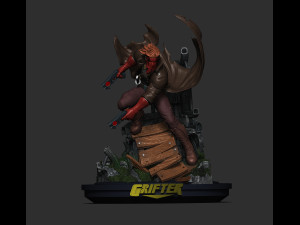Grifter from Wild CATS by Jim Lee comics STL files for 3d printing fanart by CG Pyro collectibles 3D Принт Модель