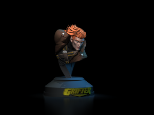 Grifter from Wild CATS by Jim Lee comics STL files for 3d printing fanart by CG Pyro collectibles 3D Принт Модель