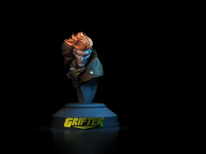 Grifter from Wild CATS by Jim Lee comics STL files for 3d printing fanart by CG Pyro collectibles 3D Print Model