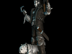 Lobo and Dawg dioram 3d STL files collectibles 3d printing fanart 3D Baskı Modeli