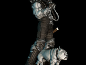 Lobo and Dawg dioram 3d STL files collectibles 3d printing fanart 3D Baskı Modeli