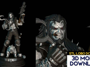 Lobo and Dawg dioram 3d STL files collectibles 3d printing fanart 3D Baskı Modeli