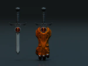 Pumm-Ra Thundercats Gauntlet Dagger Sword real size scale 11 STL 3d printing collectibles by C 3D Print Model