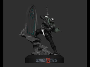 GI Joe Snake Eyes STL files 3d printing collectibles fanart by CG Pyro STL 3D Print Model