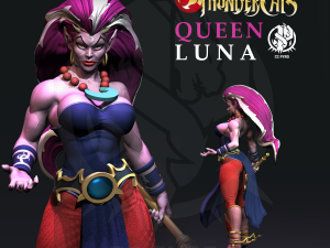 Queen Luna Lunatacs Amok thundercats villains STL files 3d printing collectibles fanart by CG Pyro 3Dプリントモデル