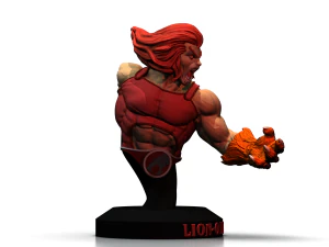 LionO Mirror Red STL 3d printing collectibles by CG Pyro fanart 3D Print Model