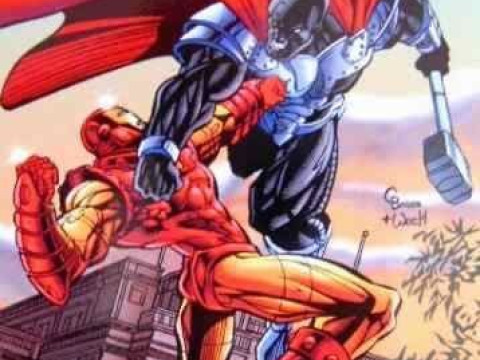 X2 Iron Man Vs Steel Crossover Marvel DC Comics by CG Pyro ARK 3D Принт Модель