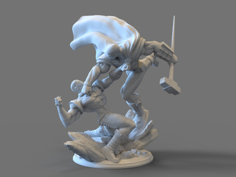 X2 Iron Man Vs Steel Crossover Marvel DC Comics by CG Pyro ARK 3D Принт Модель