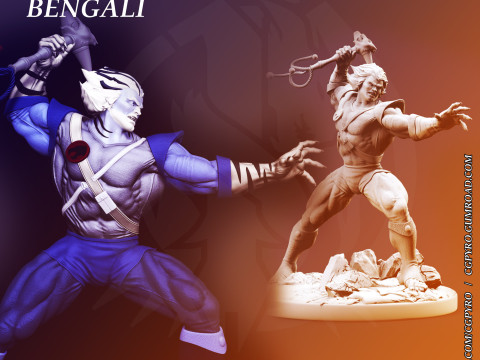 Bengali Thundercats STL 3d printing by CG Pyro 3D 프린트 모델