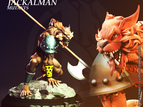 Jackalman Thundercats Lunatacs STL 3d printing collectibles by CG Pyro 3D Model