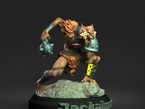 Jackalman Thundercats Lunatacs STL 3d printing collectibles by CG Pyro 3D 모델