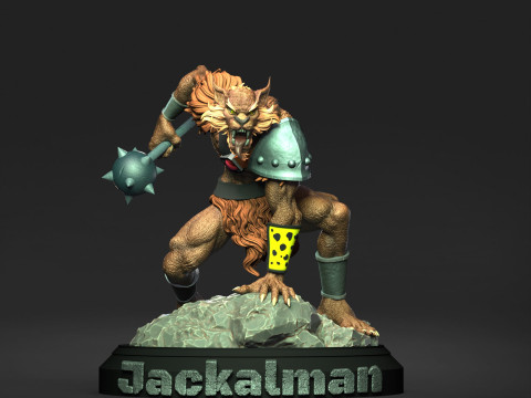 Jackalman Thundercats Lunatacs STL 3d printing collectibles by CG Pyro 3D 모델