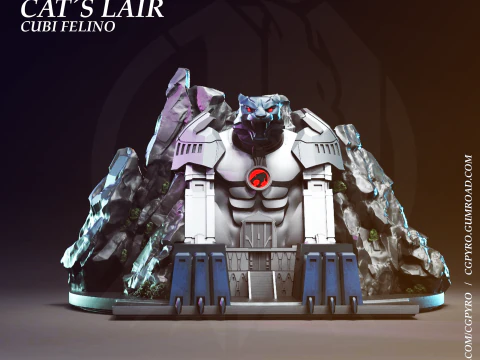 Druk 3D Cats Lair Thundercats Cubil STL firmy CG Pyro Collectibles Model 3D