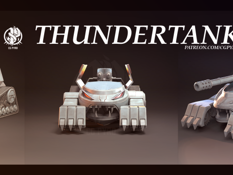 Thundertank Thundercats colectibles STL files 3d printig by CG Pyro 3D-Modell