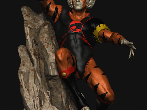Tygra Red and Black Thundercats STL files 3D printing collectibles fanarts by CG Pyro 3D-printmodel