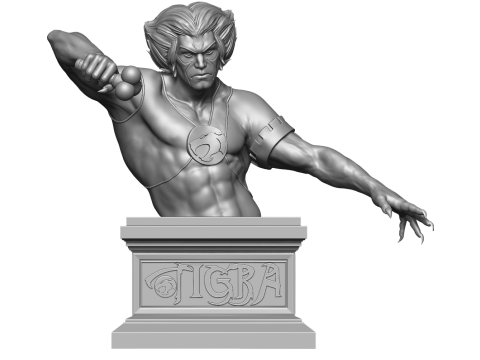 Tygra Red and Black Thundercats STL files 3D printing collectibles fanarts by CG Pyro 3D-printmodel
