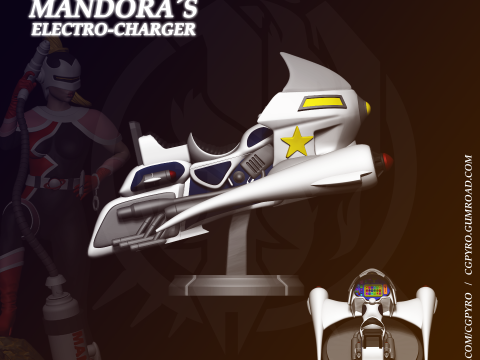 Mandora Motocyklowa ładowarka elektryczna Thundercats STL Drukowanie fanart&oacute;w w 3D przez kolekcje CG Pyro Model do druku 3D