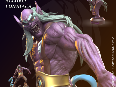 Alluro Lunatacs Thundercats STL 3d printing fanarts by CG Pyro collectibles 3D Print Model