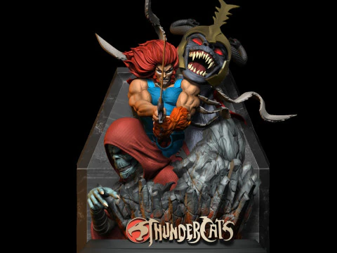Thundercats Diorama Special No1 MummRa LionO Pliki STL Drukowanie 3D Kolekcje Fanarts autorstwa CG Pyro Model 3D