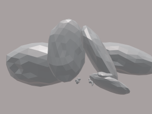 cave entrances low poly 3D Model