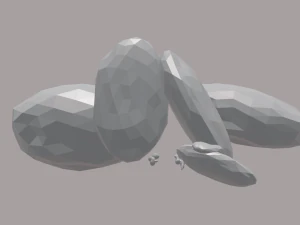 cave entrances low poly 3D Model