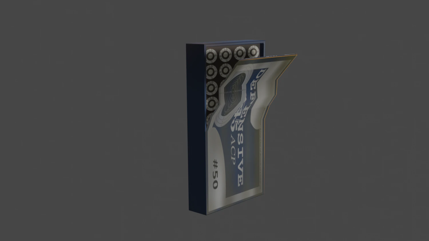45 ammo and box 3D Model .c4d .max .obj .3ds .fbx .stl .blend 