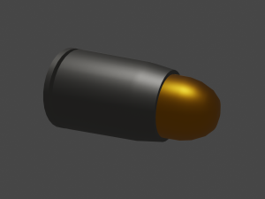45 ammo and box 3D Model