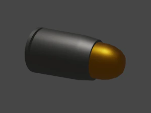 45 ammo and box 3D Model