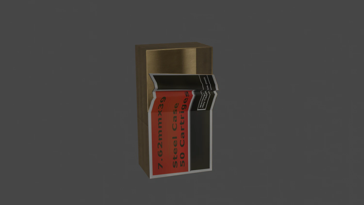 762x33 ammo and box 3D Model .c4d .max .obj .3ds .fbx .stl .blend