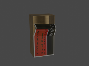 762x33 ammo and box 3D Model