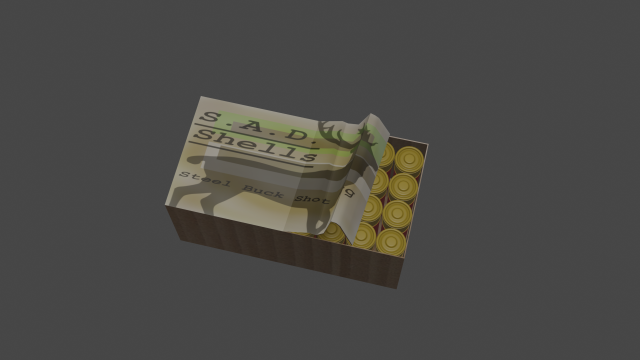 shotshell with box 3D 模型 .c4d .max .obj .3ds .fbx .stl .blend 