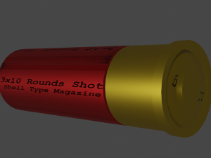 shotshell with box 3D 模型