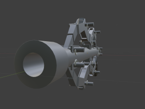 sci fi rail rifle 3D Model