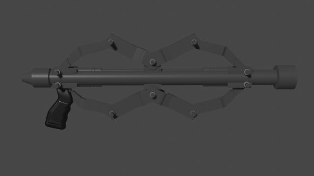 sci fi rail rifle 3D Model .c4d .max .obj .3ds .fbx .stl .blend 