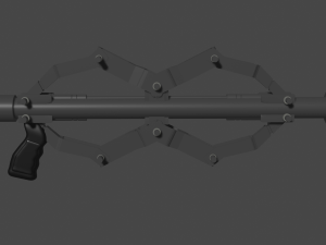 sci fi rail rifle 3D 모델