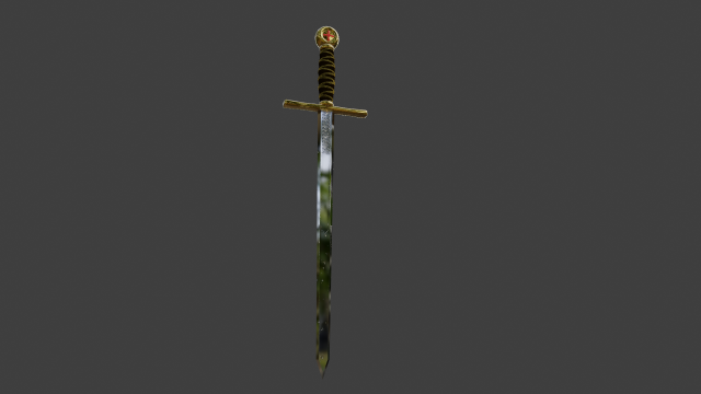 templar sword 3D मॉडल .c4d .max .obj .3ds .fbx .stl .blend 