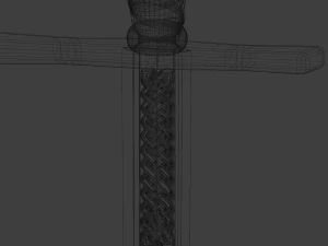 spada templare Modello 3D