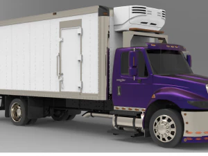 international durastar 4300 refrigerator truck 2007 3D Model